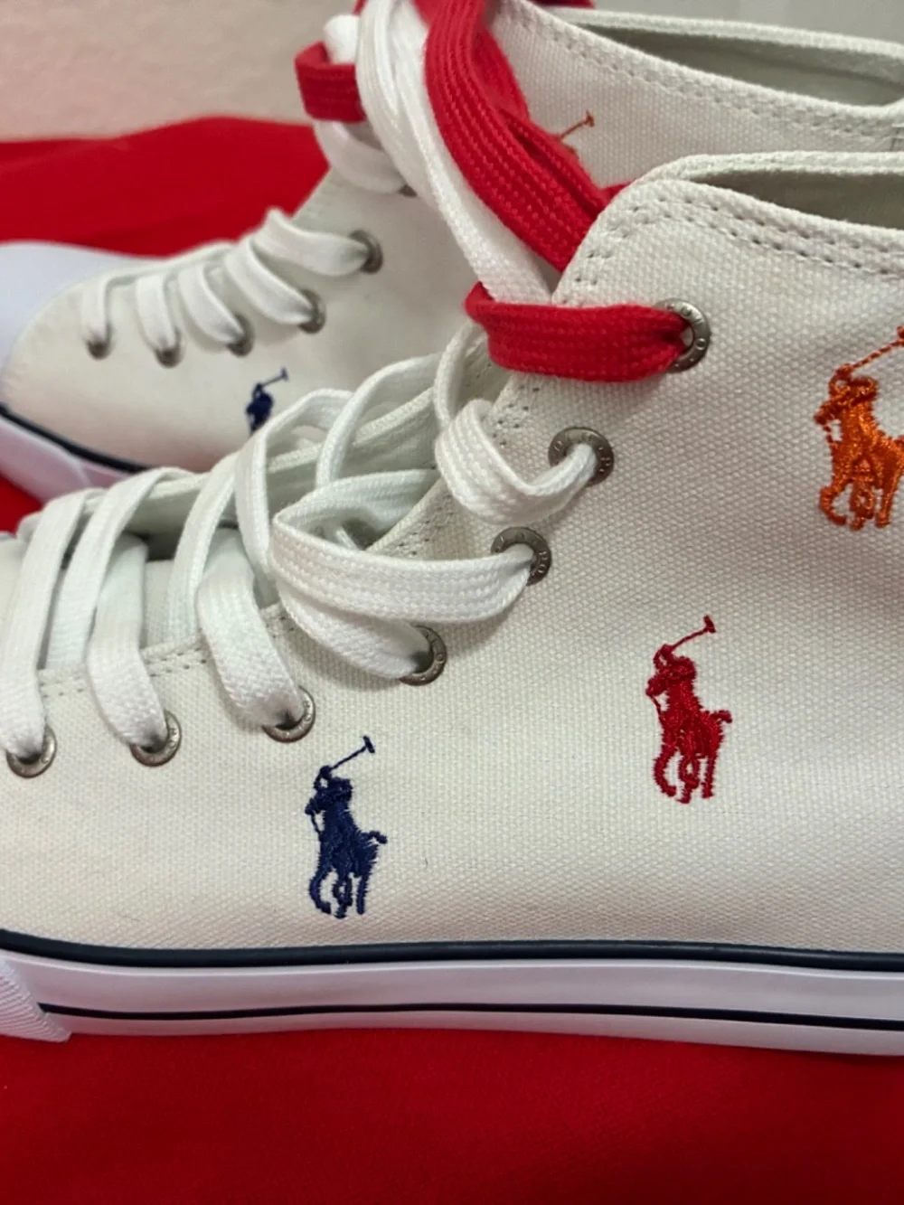 Polo Ralph Lauren Hamptyn HI ll White Canvas Hi-Top Shoes